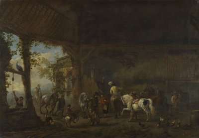 The Interior of a Stable by Philips Wouwerman